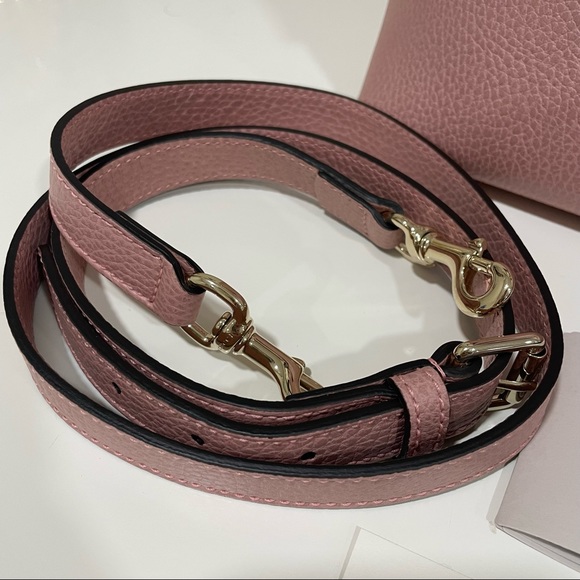 NEW Gucci Pink Leather Bamboo Tassel Tote Shoulder Strap - Picture 11 of 13